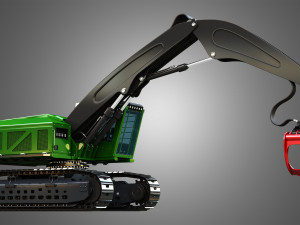 JD - 953MH Tracked Log Loader Model 3D