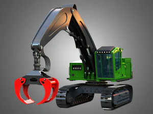 JD - 953MH Tracked Log Loader 3D Model