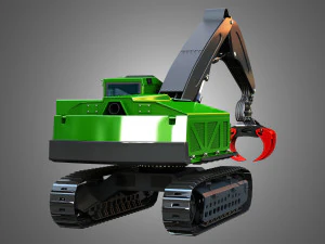 JD - 953MH Tracked Log Loader 3D Model