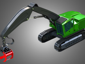 JD - 953MH Tracked Log Loader Model 3D