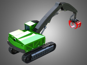 JD - 953MH Tracked Log Loader Model 3D