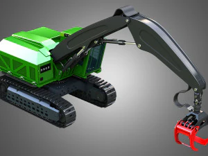 JD - 953MH Tracked Log Loader 3D Model