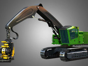 JD - Colheitadeira de Esteiras 953MH Modelo 3D