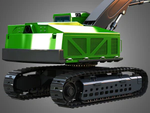 JD - 953MH Tracked Harvester 3D Model