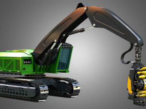 JD - 953MH Tracked Harvester 3D Model