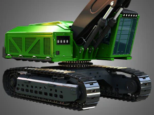 JD - 953MH Tracked Harvester 3D Model