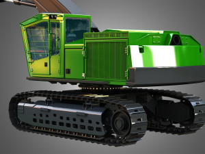 JD - 953MH Tracked Harvester 3D 모델
