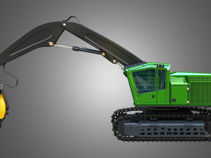 JD - 953MH Tracked Harvester 3D 모델