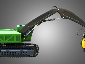 JD - 953MH Tracked Harvester 3D 모델