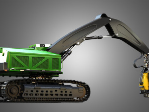 JD - 953MH Tracked Harvester 3D 모델