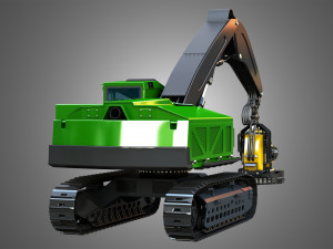 JD - 953MH Tracked Harvester 3D 모델