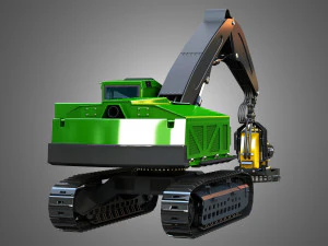JD - 953MH Tracked Harvester 3D Model
