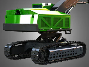 JD - 959MH Tracked Log Loader 3D Model