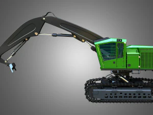 JD - 959MH Tracked Log Loader 3D Model
