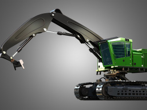 JD - 959MH Tracked Log Loader 3Dモデル