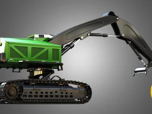 JD - 959MH Tracked Log Loader 3D Model