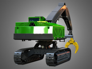 JD - 959MH Tracked Log Loader 3Dモデル