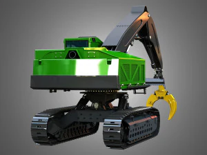JD - 959MH Tracked Log Loader 3D Model