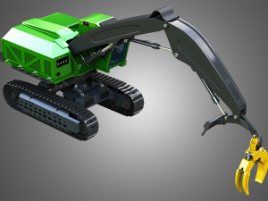 JD - 959MH Tracked Log Loader 3Dモデル