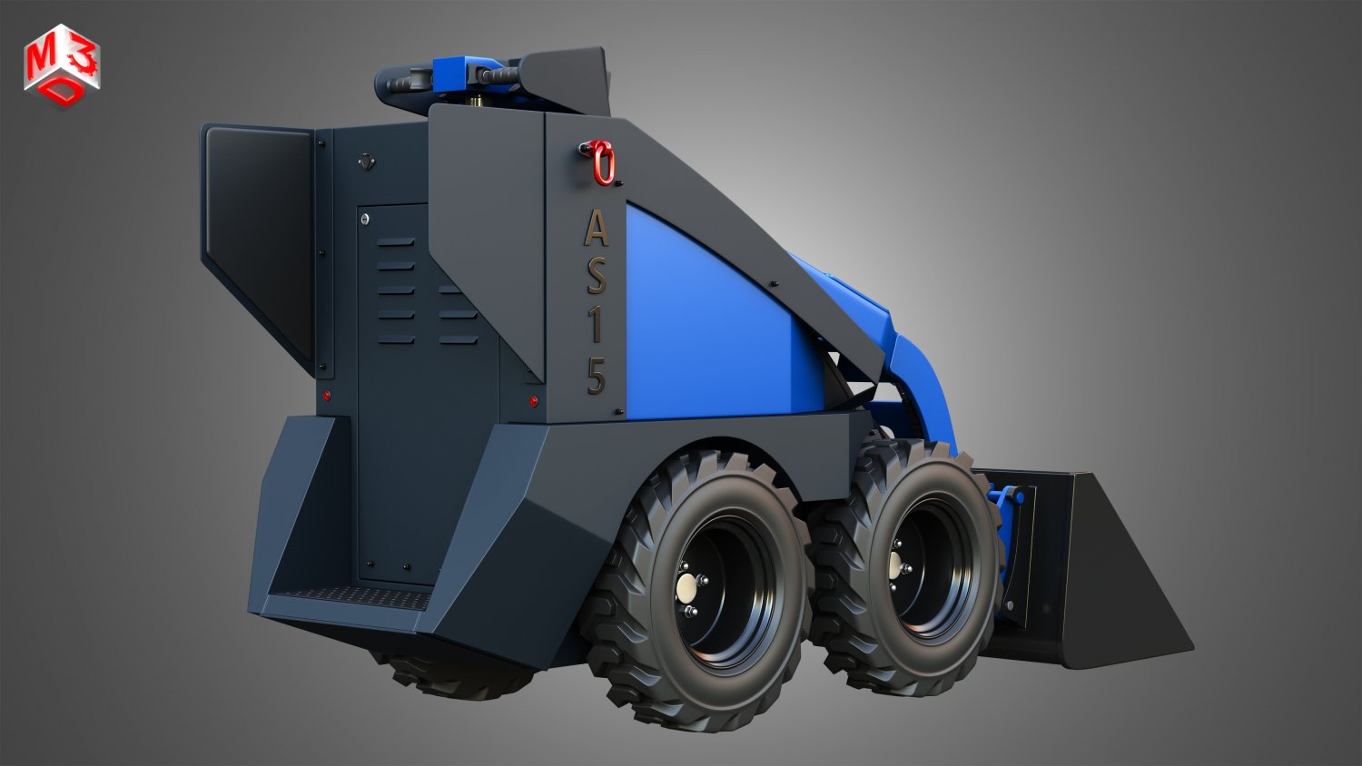 AS15 - Mini Skid Steer - Loader Bucket 3D Модель in Машины 3DExport