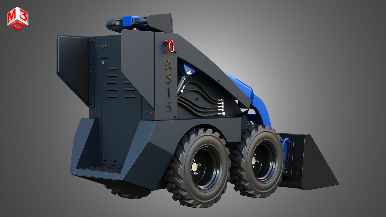 AS15 - Mini Skid Steer - Loader Bucket 3D Модель in Машины 3DExport