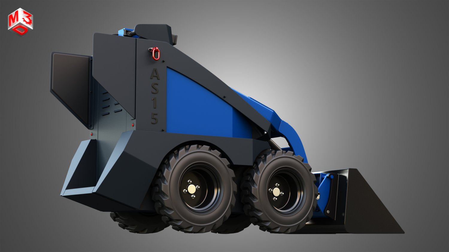 AS15 - Mini Skid Steer - Loader Bucket 3D Модель in Машины 3DExport