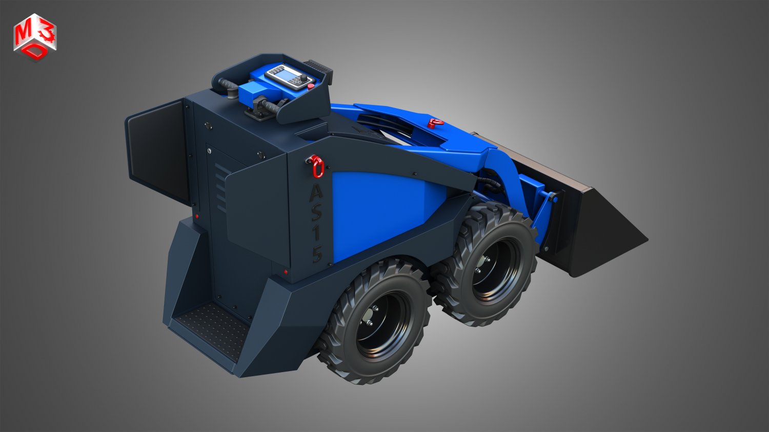 AS15 - Mini Skid Steer - Loader Bucket 3D Модель in Машины 3DExport