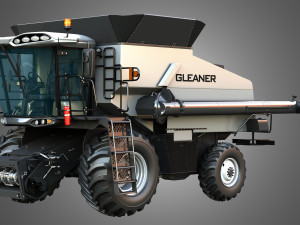 S96 Combine with Corn Harvester Head 3D 模型