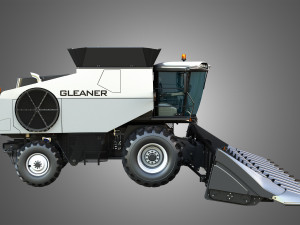 S96 Combine with Corn Harvester Head 3D 模型