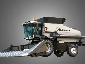 S96 Combine with Corn Harvester Head 3D Model
