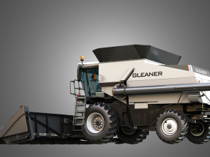 S96 Combine with Corn Harvester Head 3D 模型