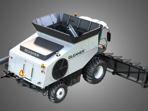 S96 Combine with Corn Harvester Head 3D 模型