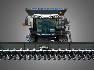 S96 Combine with Corn Harvester Head 3D 模型