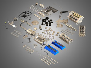 GT500 Engine - Disassembled Engine 3D Модель