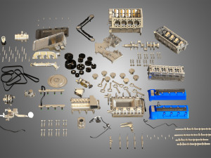 GT500 Engine - Disassembled Engine 3D Модель