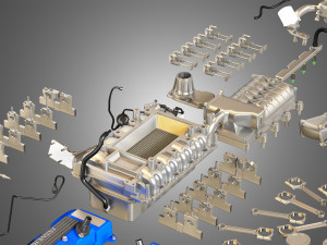 GT500 Engine - Disassembled Engine 3D Модель