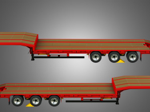 Schwarzmuller Trailer 3-Axle Low Loader Modelo 3D