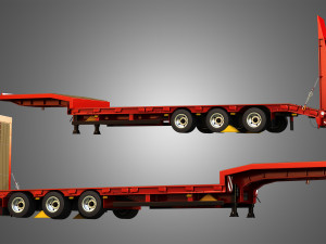 Schwarzmuller Trailer 3-Axle Low Loader Modelo 3D