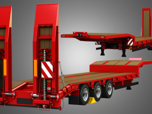 Schwarzmuller Trailer 3-Axle Low Loader Modelo 3D