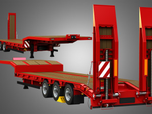 Schwarzmuller Trailer 3-Axle Low Loader Modelo 3D