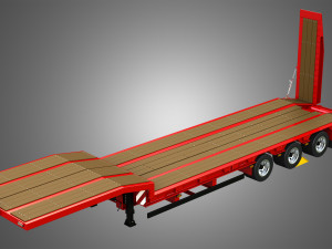Schwarzmuller Trailer 3-Axle Low Loader Modelo 3D
