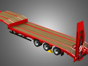 Schwarzmuller Trailer 3-Axle Low Loader Modelo 3D