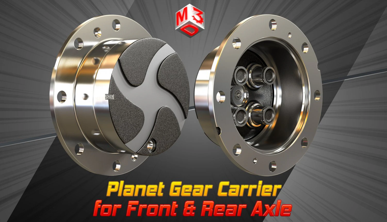 Planet Gear Carrier 3D Model .c4d .max .obj .3ds .fbx .stl .blend