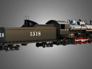 1815 Locomotive Steam Train 3D Model