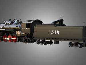 1815 Locomotive Steam Train 3D Model