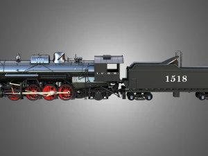 1815 Locomotive Steam Train 3D Model