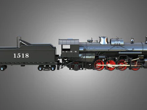1815 Locomotive Steam Train 3D Model