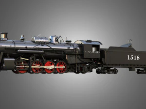 1815 Locomotive Steam Train 3D Model