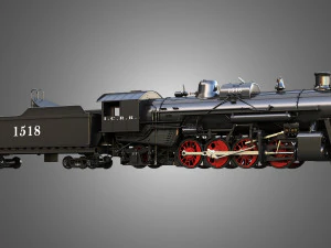 1815 Locomotive Steam Train 3D Model