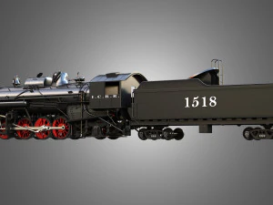 1815 Locomotive Steam Train 3D Model